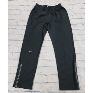 Under Armour Pants WOMENS S Semi Fitted Black Campus Cold Gear Track Zip Ankle